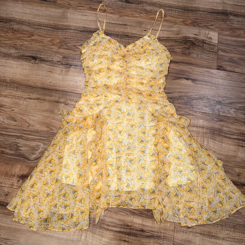 Jasmine Chiffon Mini Dress- FASHIONNOVA